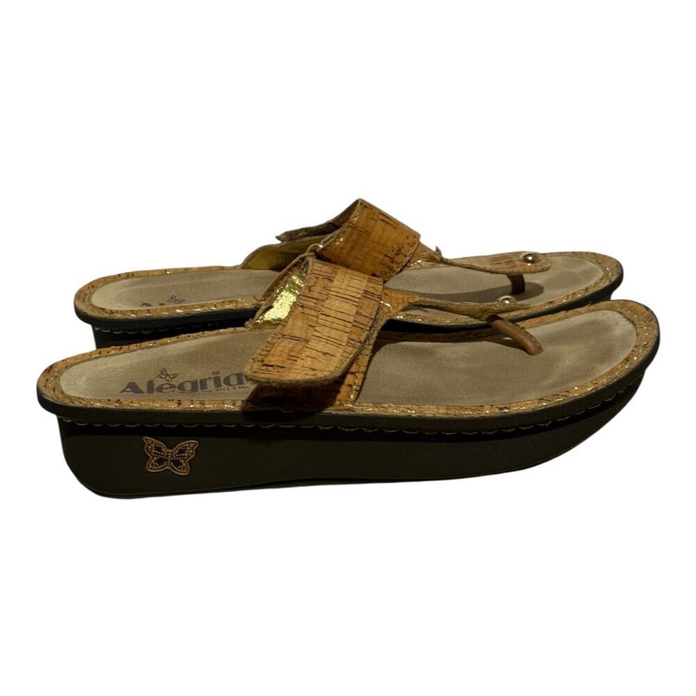 Alegria PG Lite Cork Flip Flop Sandals Women's Size 39 US 9 Comfort Shoes